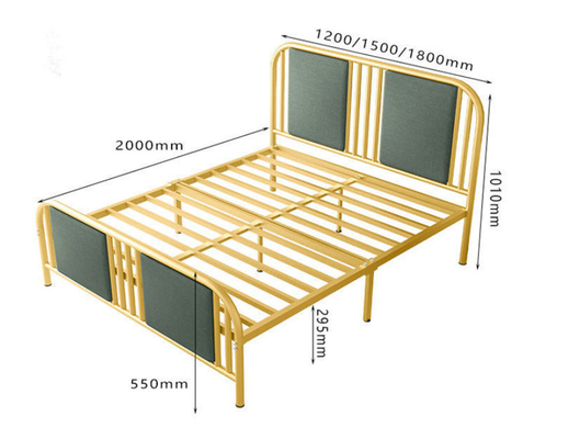 Διπλό κρεβάτι χάλυβα βάσεων κρεβατιών μετάλλων φτηνή τιμή βασίλισσας Size King Size σύγχρονο σχέδιο