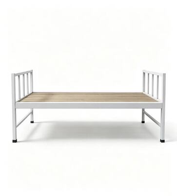Square Tube Metal Single Bed Frame for Dormitory and Staff Housing